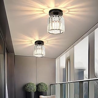 Sponsored Ad – ASCELINA Crystals Ceiling Lighting Fixtures, LED Flush Mount Ceiling Light for Kitchen Hallway Dining Rooms...