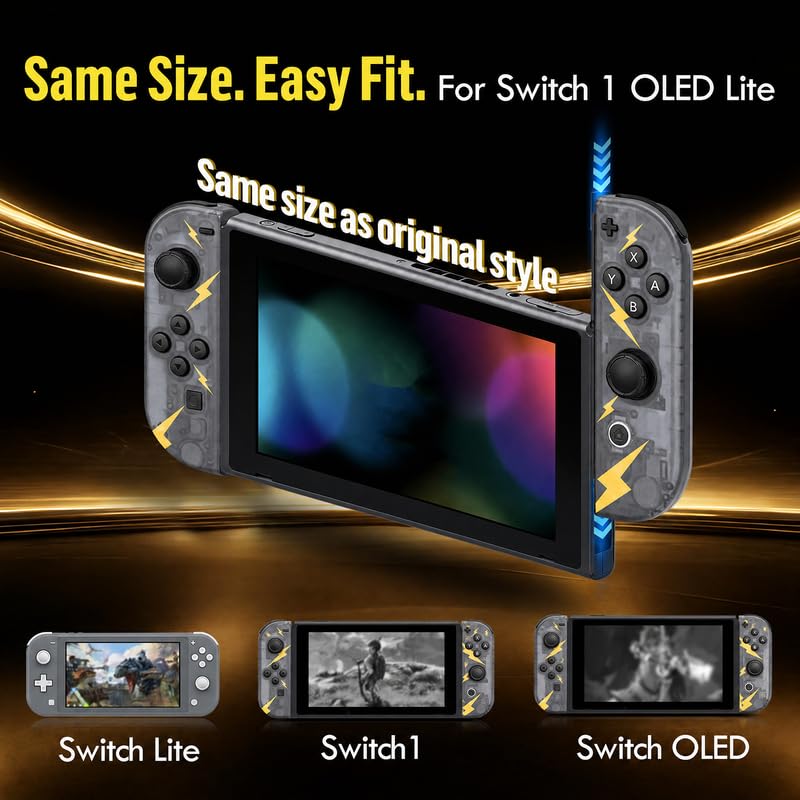 Ninconrep Wireless Switch Controller Joy with Zero Drift Hall Joystick, HD Rumble Gamepad for Family Party Games and Replacement Gift, Cons with Switch 1 OLED Lite Remote 3 619mCHD +9L
