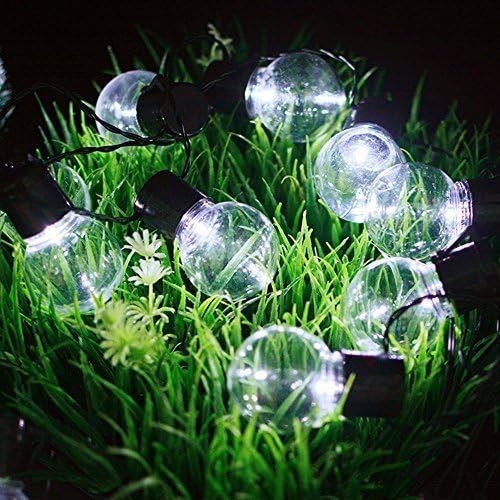 Miniatura 4 de WONFAST Bombilla solar impermeable 10 LED de plástico transparente solar guirnalda de luces para interiores y exteriores Navidad boda fiesta jardín
