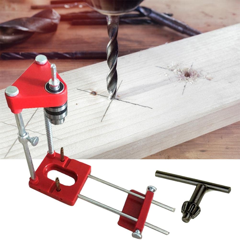 Woodworking Tools - Localizzatore di trapano a legno, guida di perforazione di localizzatore di punzone regolabile, strumento di posizionamento di precisione, ideale come per i