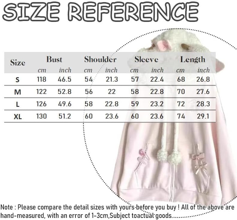 Cute Lamb Wool Rabbit Ears Fleece Lined Thickened Hooded Sweatshirt Women Sweet Autumn Winter Cardigan Top - Image 6