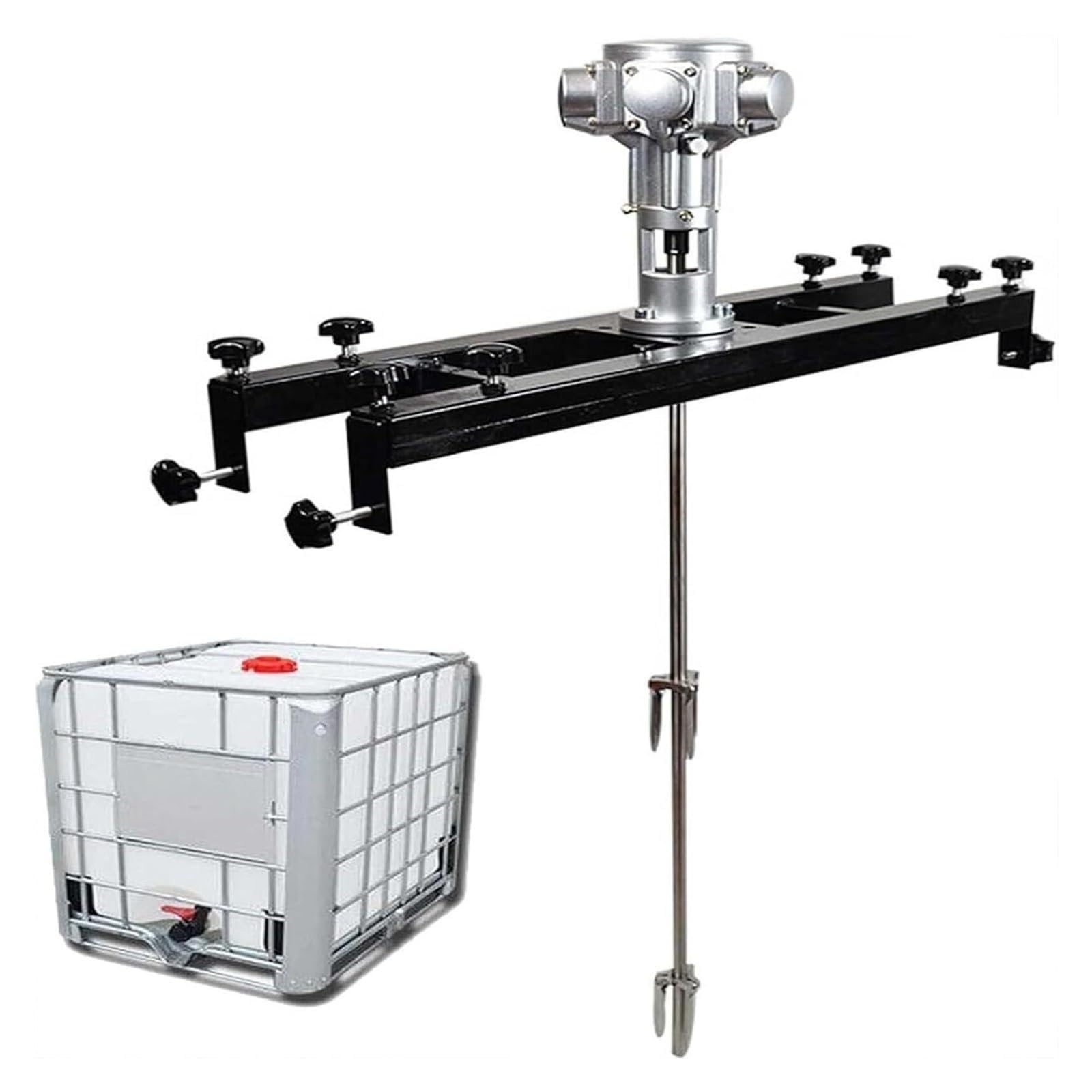 YNBSHGAA Pneumatic Air Agitator for IBC Tanks, Heavy-Duty Paint Stirring Machine Mixer Tool with Adjustable RPM, High-Torque Bracket Mixer for Industrial Mixing,Large5cylinders