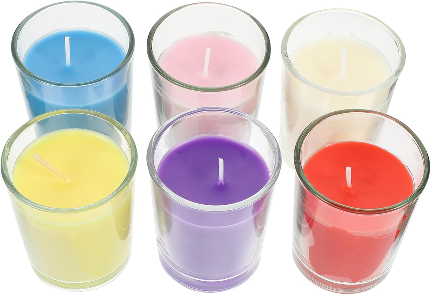 6pcs Wax Scented Candles Fragrance Candles for Home Decor Relaxing Yoga Meditation Assorted Scents Freesia Citrus Lemon