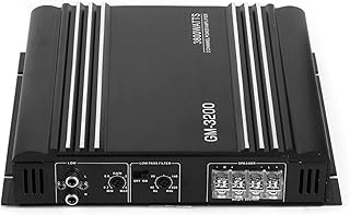 12V Audio Power Amplifier 3800W 2 Channel Audio Power Booster Car Audio System Black Aluminum Alloy Auto Car HiFi Stereo Amp