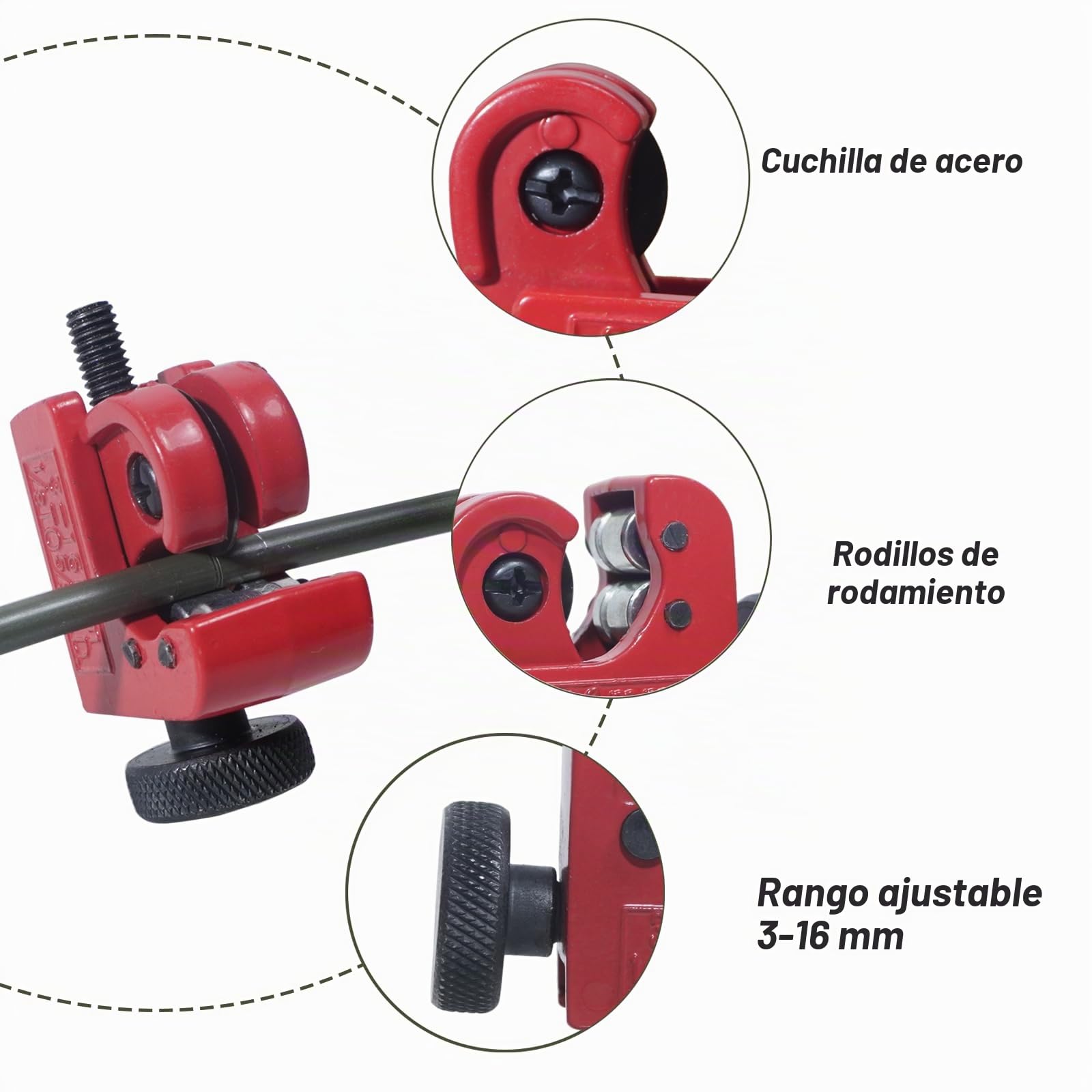 Herramientas para Líneas de Freno - 5m Tubos de Freno Ø4.75mm, Cortatubos, Alicate Doblatubos y Remachadora - Ideal para Reemplazo de Líneas de Frenos o Hidráulicas