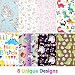 Papel Para Envolver Regalos, GuKKK 8 Hojas Papel de Regalo + 2...