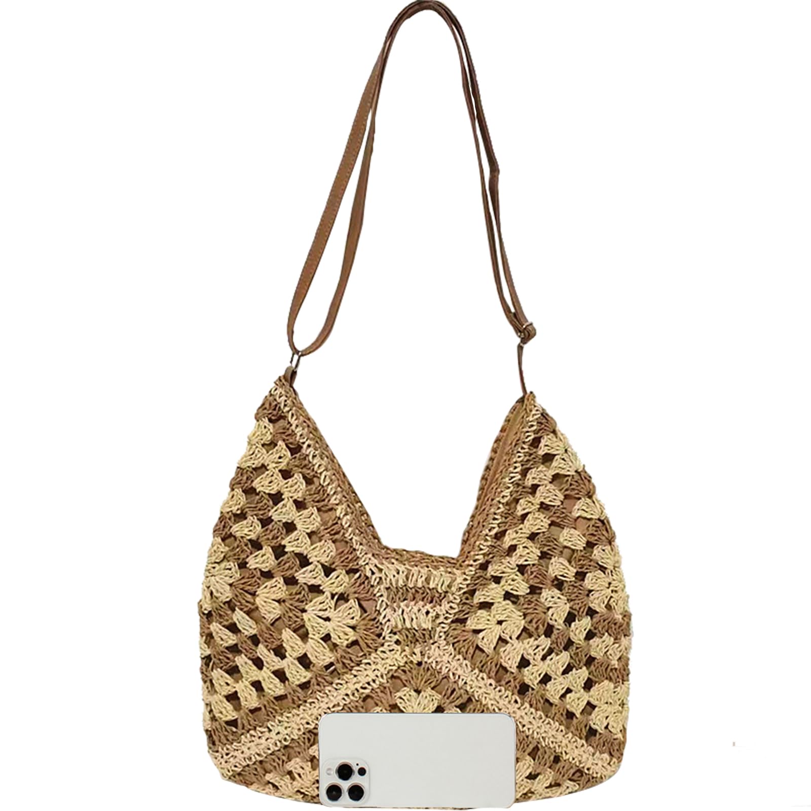 Suede Hobo Purse for Women Trendy Slouchy Shoulder Bag 2Pcs Set