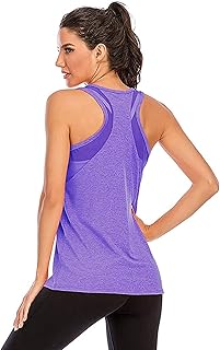 Camiseta deportiva sin mangas para mujer, de malla, para fitness, correr, hacer deporte.