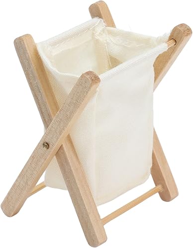 Miniatura 4 de Cesta de lavandería, 112 para casa de muñecas, cesta de lavandería en miniatura, cesta plegable para juguetes, mantas, almohadas, ropa y toallas