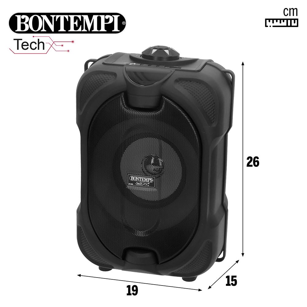 COLORBABY Altavoz Karaoke inalámbrico, 80W de Potencia, Luces RGB, Micrófono Incluido, Función TWS estéreo, USB, microSD, Radio, Batería Recargable, Portátil, para Fiestas y Eventos (47893)