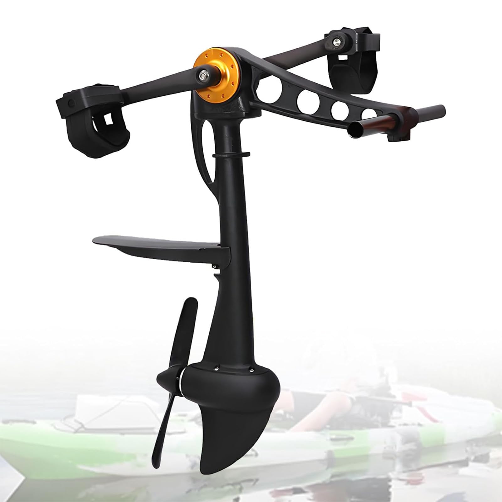 Müheloser Pedalantrieb für Kajaks – universelles Komplett-Pedalset mit Unterwasser-Befestigungsclips; fußbetriebene Antriebseinheit (Ersatz) für Schlauchboote und zum Umbau von Angelkajaks