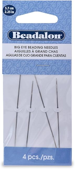 Beadalon 2.25-inch 4-Piece Big Eye Needles