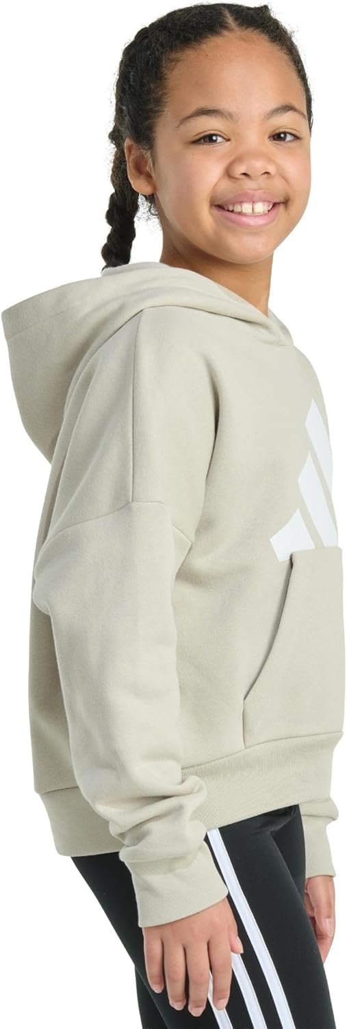adidas girls Fleece Colorblock Hooded Sweatshirt - Image 2
