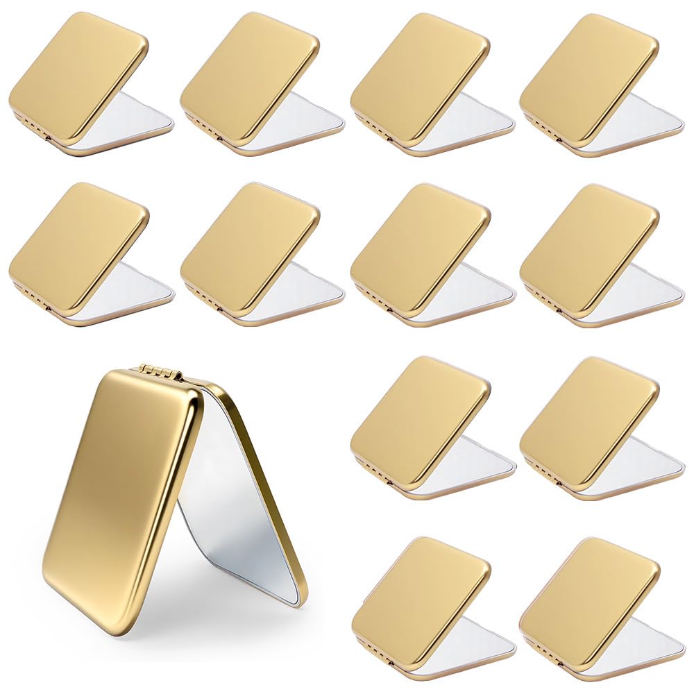 Compact Mirror Bulk, Metal Square Shell, Double-Sided 1X/2X