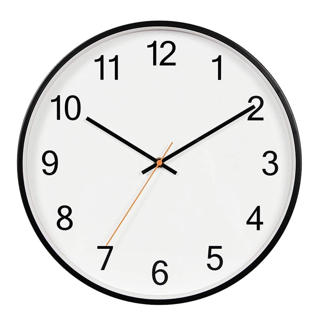 KRXSOBNV wall clock, Silent Clock, Indoor/Outdoor Retro Round Waterproof Wall with Thermometer Home Decoration(Black,B)