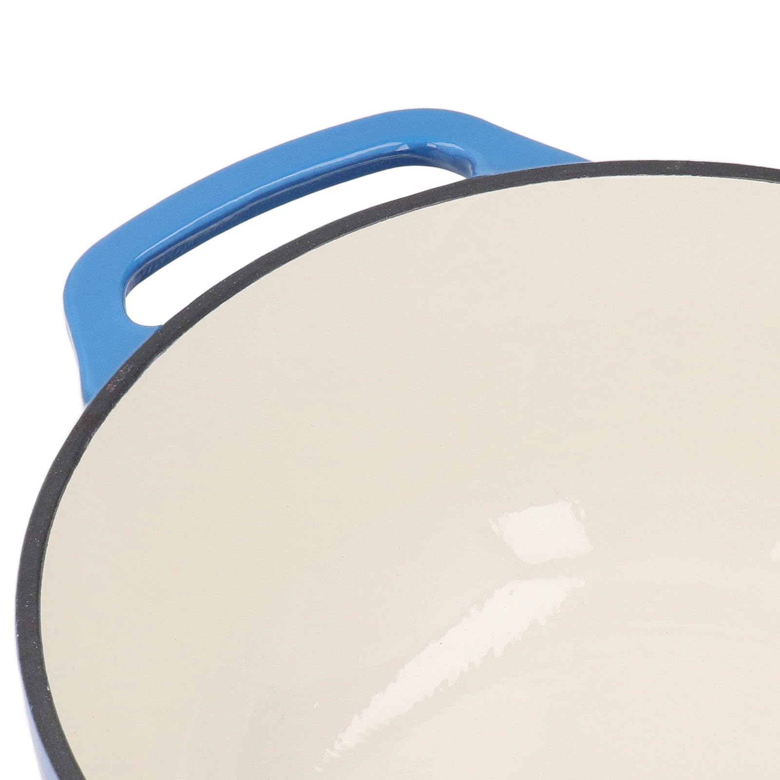 Nikou Emaliowany garnek do piekarnika, okrągły, żeliwny garnek z pokrywką, utrzymujący ciepło, podwójny uchwyt, odporny na przywieranie, 28 cm, idealny do pieczenia chleba i gotowania