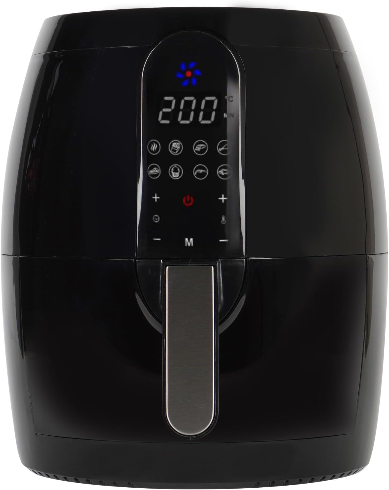 SOLARA Large Digital Air Fryer for Home Kitchen with 8 Pre set modes for Indian cooking, 3.5L basket,1500 Watts, Mobile app with 100+ recipe eBook and Videos, Black, Large (3.5L)