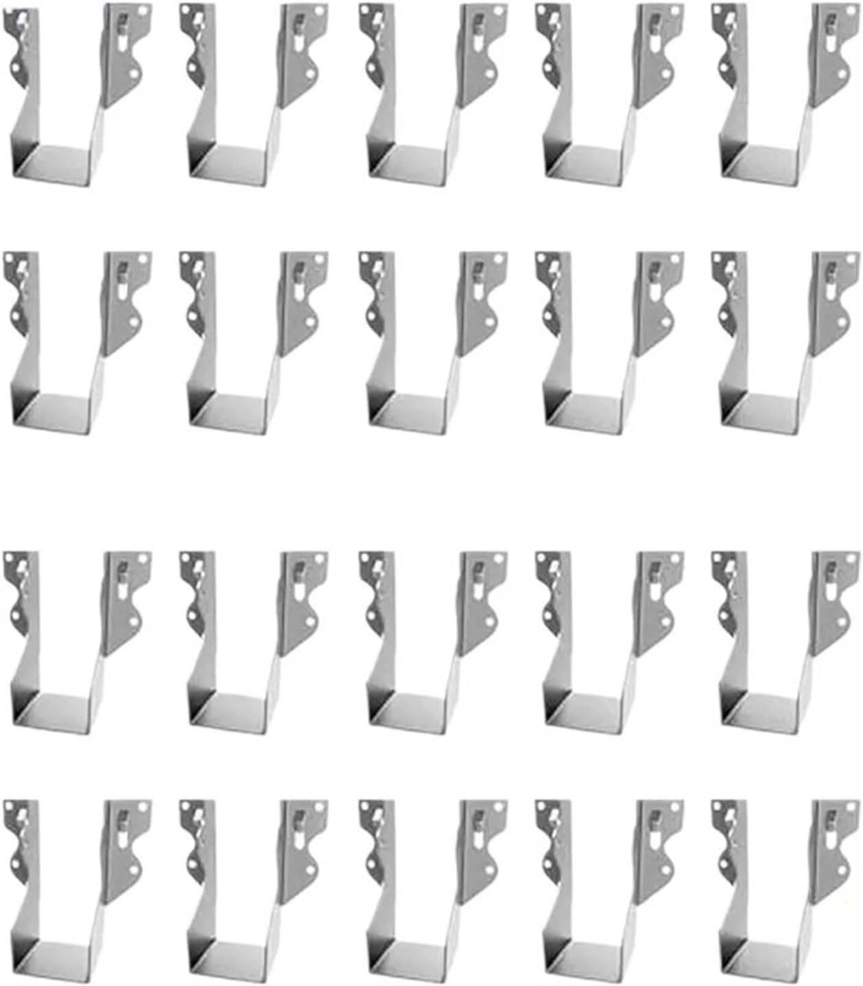 Especial 20Pcs Strong Tie Brackets LU24 2X4 Joist Hanger Galvanizing Face Mount Joist Hangers for Wood Ties Rafter Tie