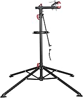 Yaheetech Adjustable Bike Repair Stand with Tool Tray - Folding Bicycle Workstand for Road & Mountain Bikes, 66lb Capacity