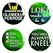 Geek Details Loki 1" Minis Pinback Button Set