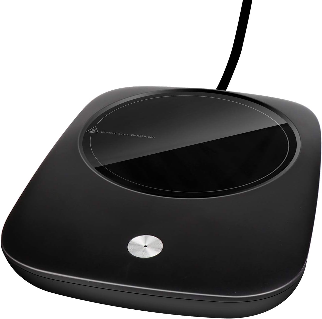 Misby Mug Warmer for Desk Use, Auto Shut Off, Gravity-Induction Warmer for Coffee Lovers - Christmas/Birthday Gift (Deep Black)