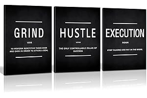 KAWAHONE Grind Hustle Execution Wall Art: Inspiring Motivation for Life