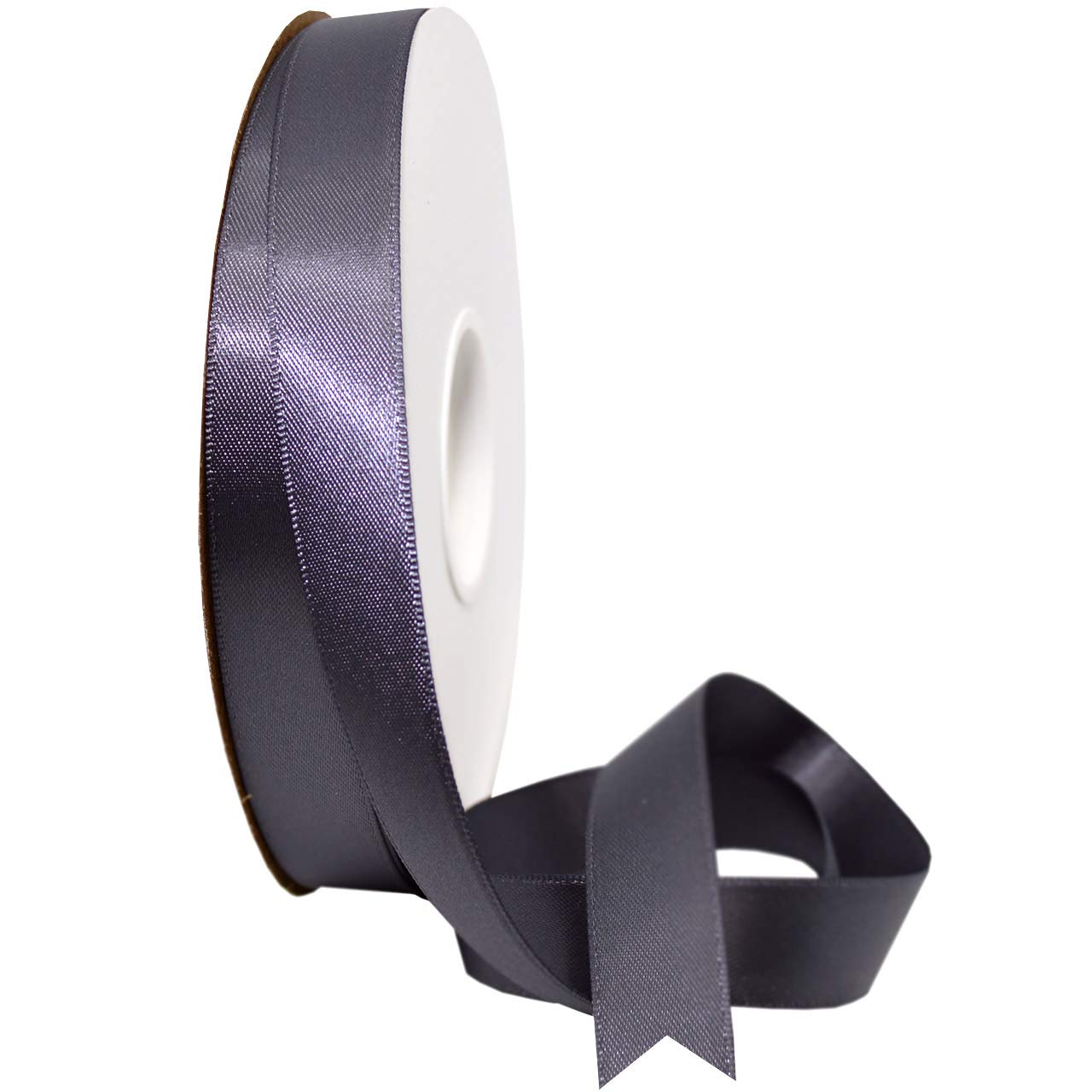 Ruban de satin 91,4 m pour créer de grands nœuds parfaits sans pli anthracite