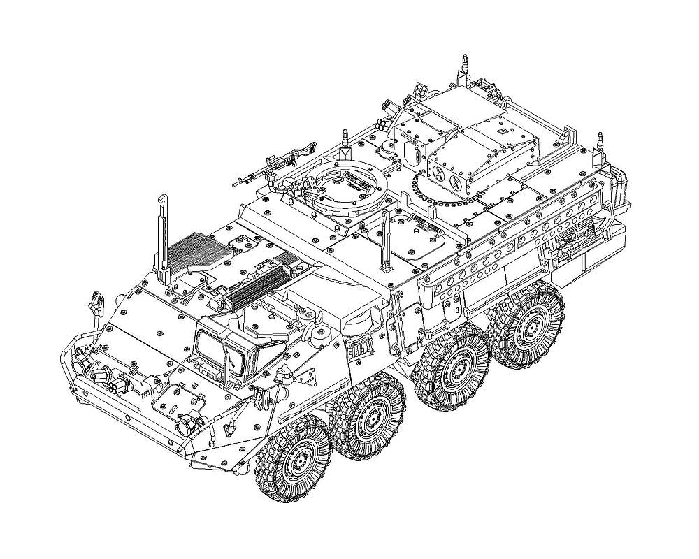 Trumpeter 7425 M1134 Stryker Anti-tank Guided Missile ATGM 1:72 Model Kit