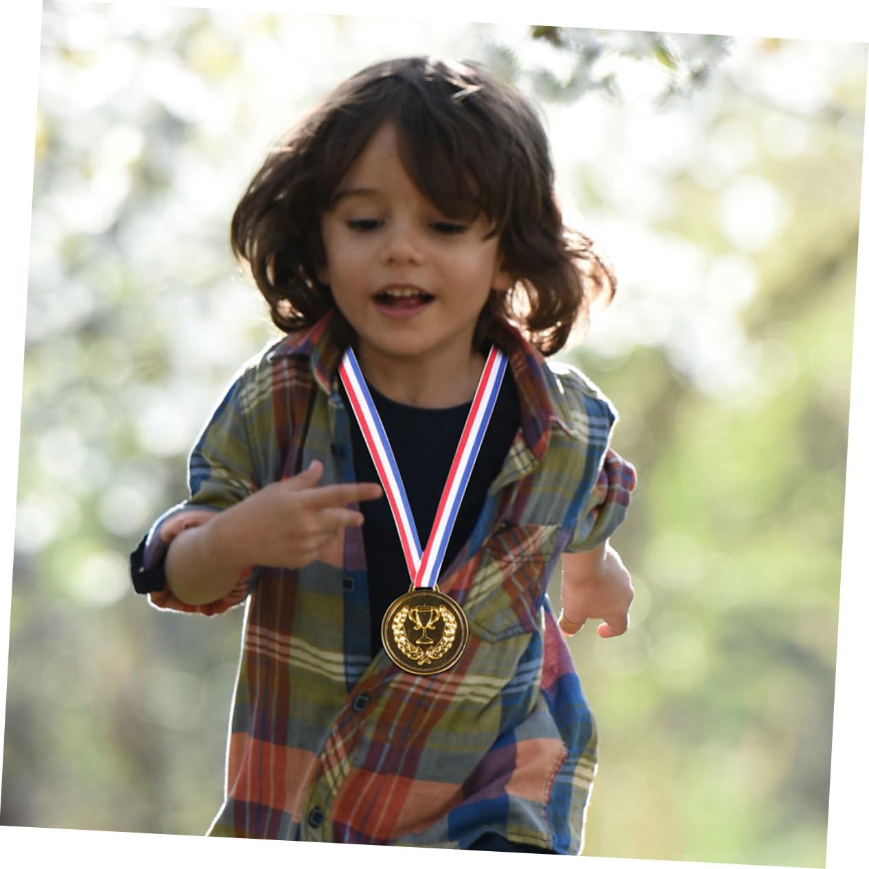 INOOMP Medallas Deportivas para Niños 50 Piezas Doradas de Aleación