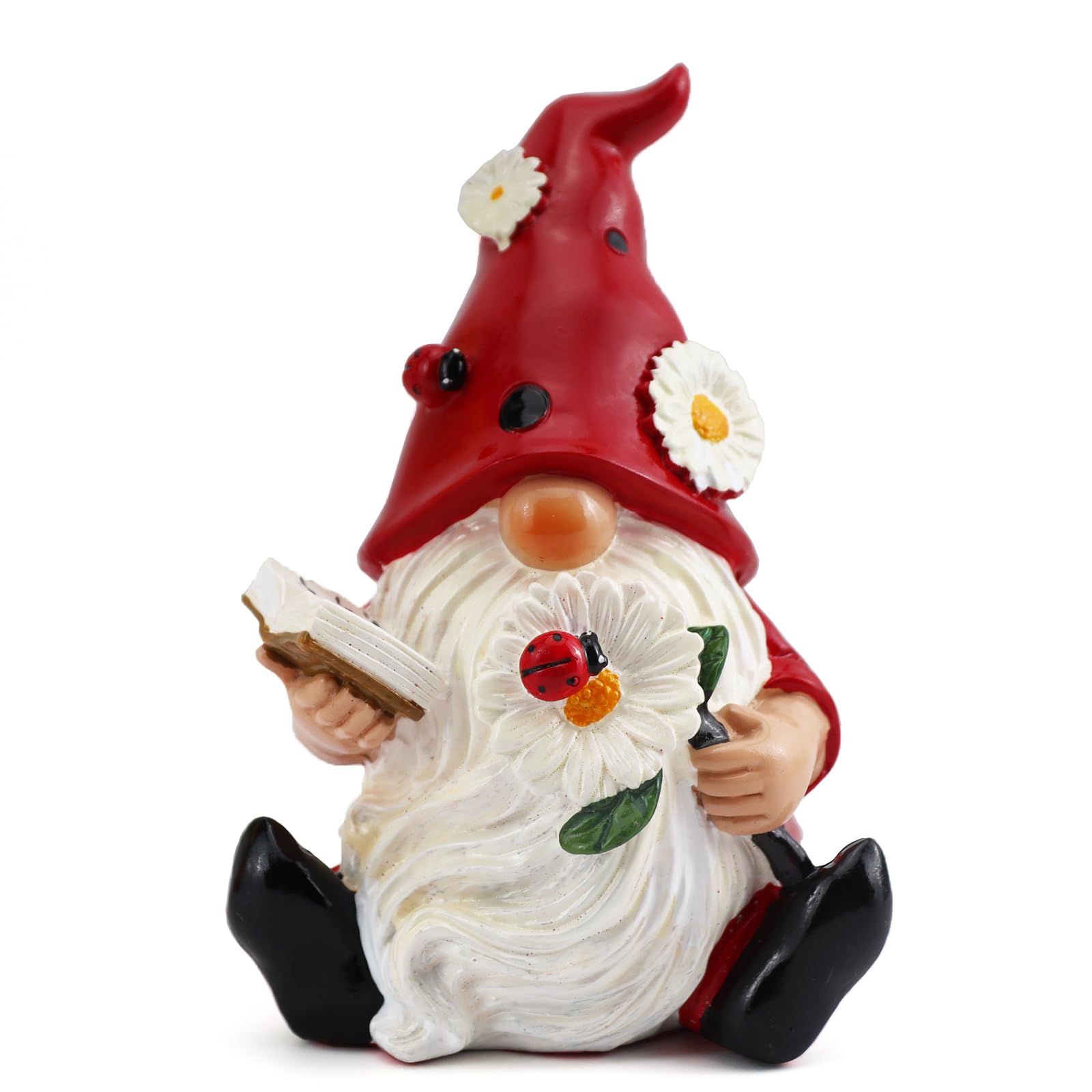 Irayin Ladybug Spring Gnome Decorations - Summer Ornaments and Figurines for Outdoor Garden Decor - Birthday Gifts for Mom, Women, Grandma