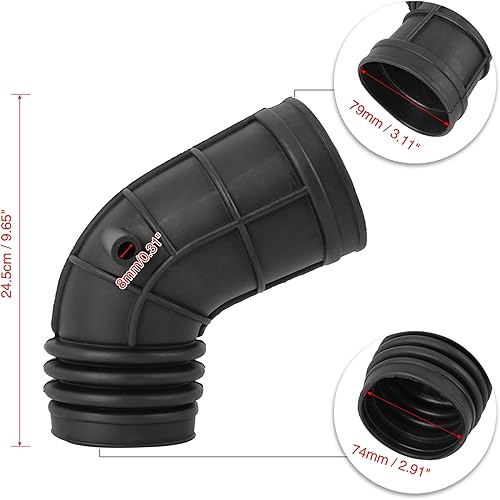 Miniatura 2 de X AUTOHAUX Tubo de manguera de entrada de aire al cuerpo del acelerador para BMW E46 323i 323Ci 325i 325Ci 328i 1999-2006 Z3