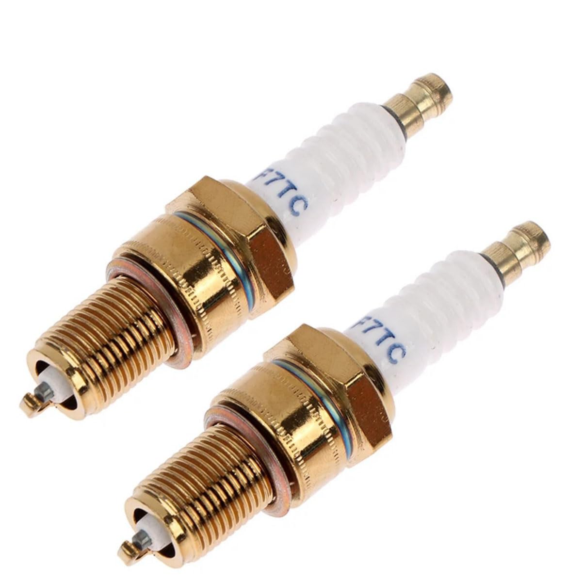 2pcs Replacement of F7TC Spark Plug for 168F 170 Generator Tractor, Rototiller Water Pump Go Kart Mini Bike Tillage Polishing Machine