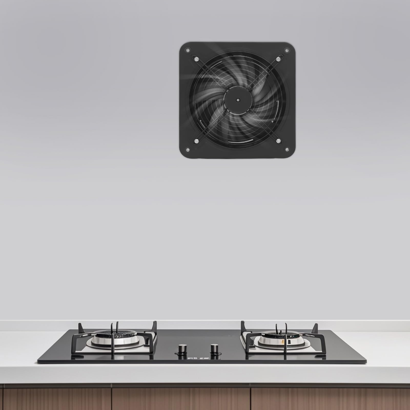Ventilateur extracteur d'air silencieux 30 cm 2677 m³/h, 107 W pour montage mural, ventilateur industriel pour cuisine, garage et cave, 2677 tr/min (35 x 35 cm, ≤ 60 dB)