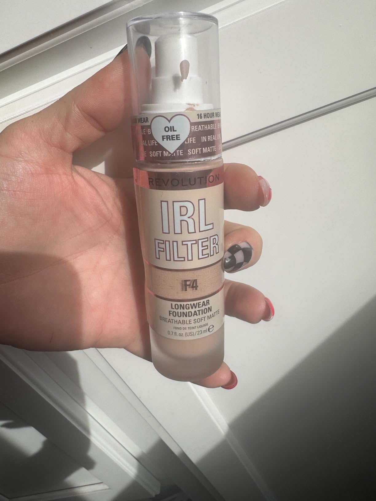 Revolution Beauty London Revolution, IRL Filter Longwear Foundation, Soft & Breathable Formula, Medium to Full Coverage, Matte Finish, F7, 0.7 fl oz