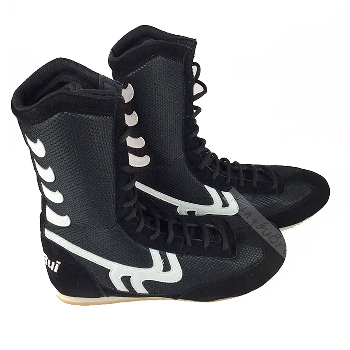 Boxenschuhe, High Top Wrestling Boots Gummi Sohle Boxer Stiefel Für Männer Frauen Jungs