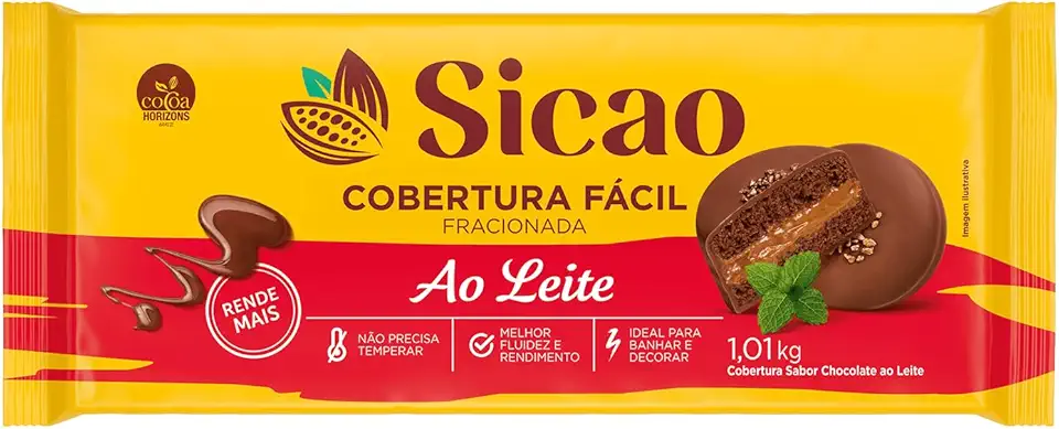 Cobertura Chocolate Fracionado Dia a Dia Ao Leite 1,01kg - Sicao