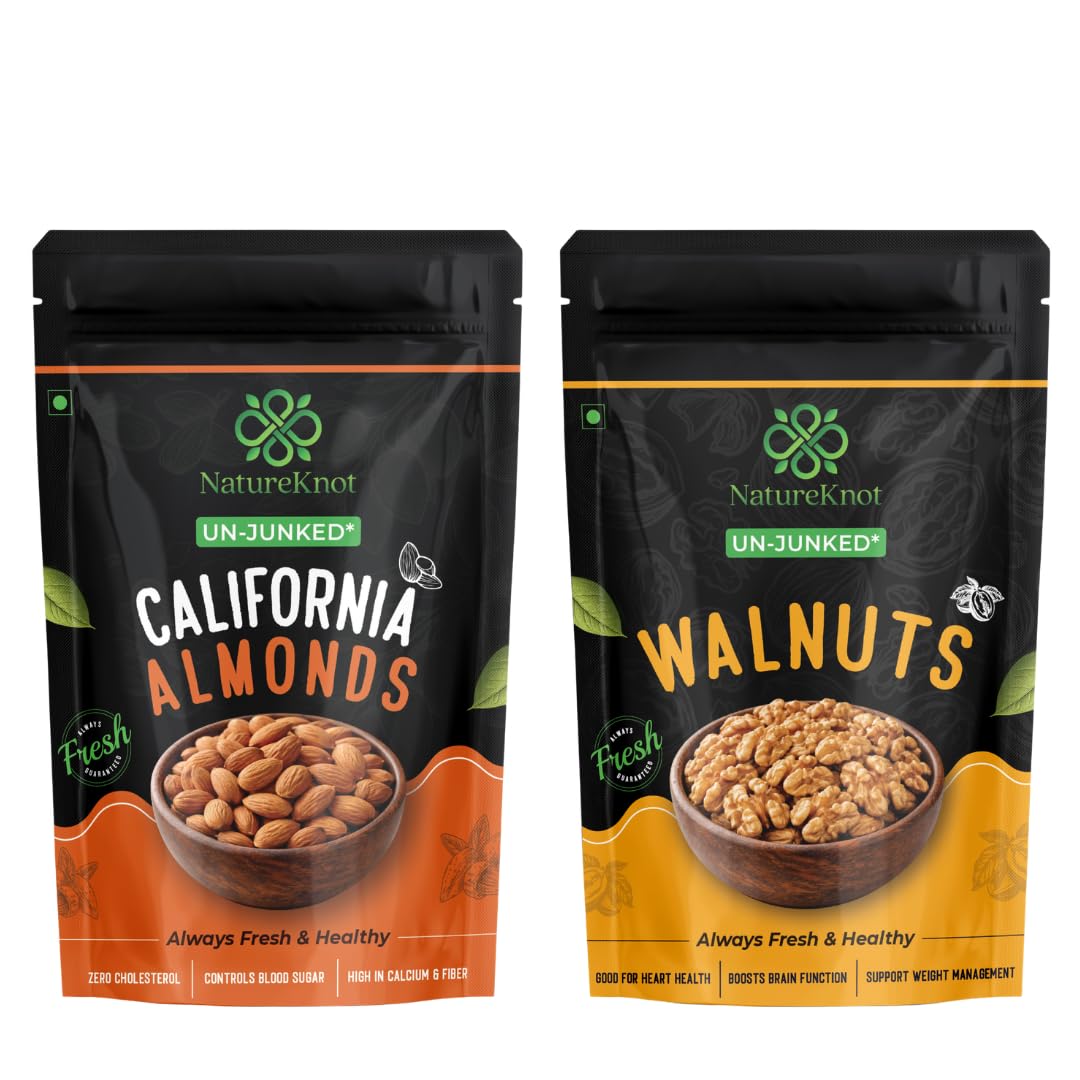 Premium Almond and Walnut Healthy Dry Fruit Mix Rich in Protein, Omega 3, Fiber and Essential Nutrients for Daily Nutrition and Wellness Support (200 G)-picture-17