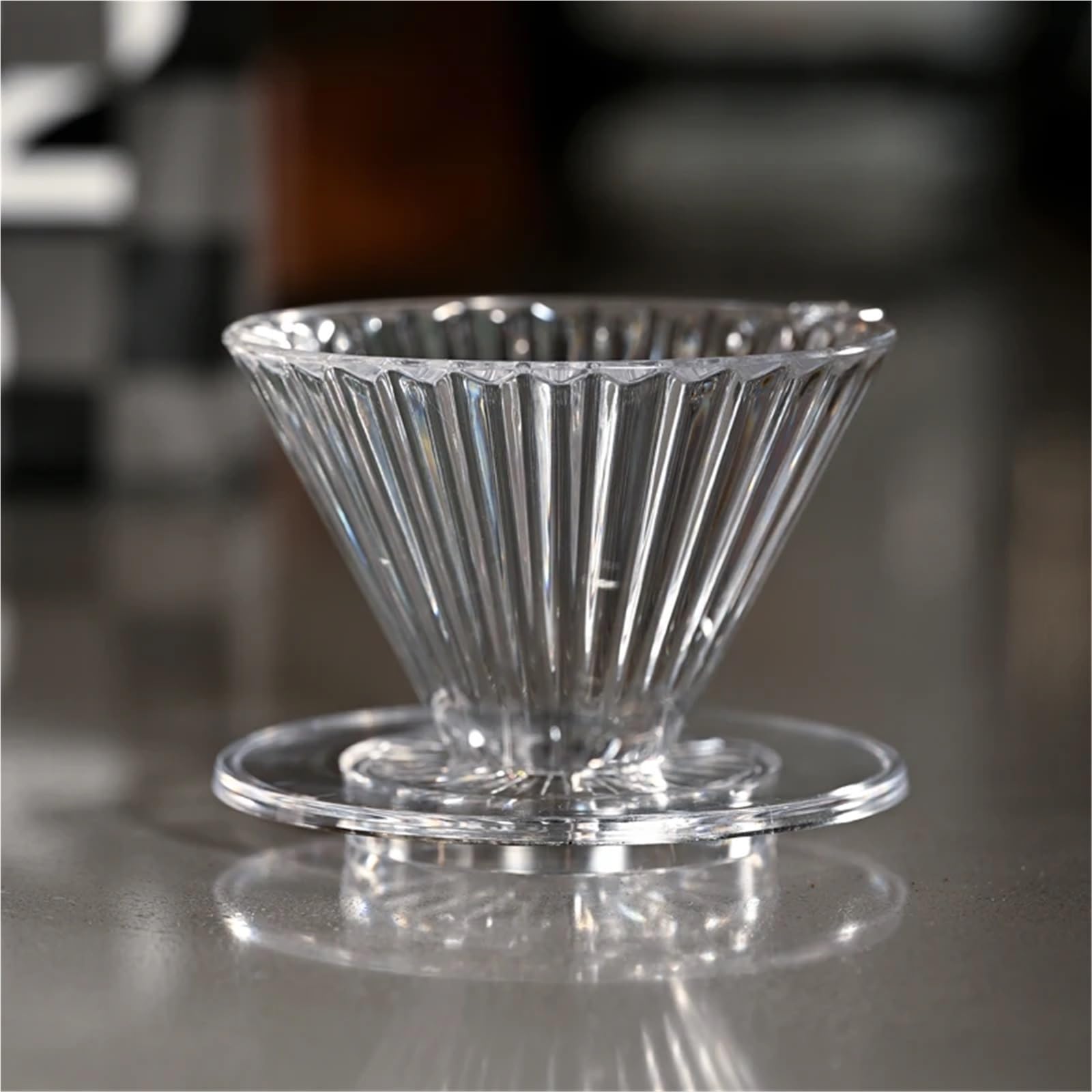 1 Stück wiederverwendbarer Kaffeetropfer for 1–2 Tassen | Harz-Kaffeefilter for Übergießen von Barista-Kaffee, Kaffeetrichter, Filterbecher, Handtropf(Transparent)