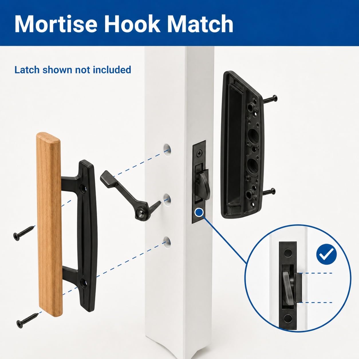 Prime-Line C 1131 Sliding Glass Door Handle Set, 3-15/16