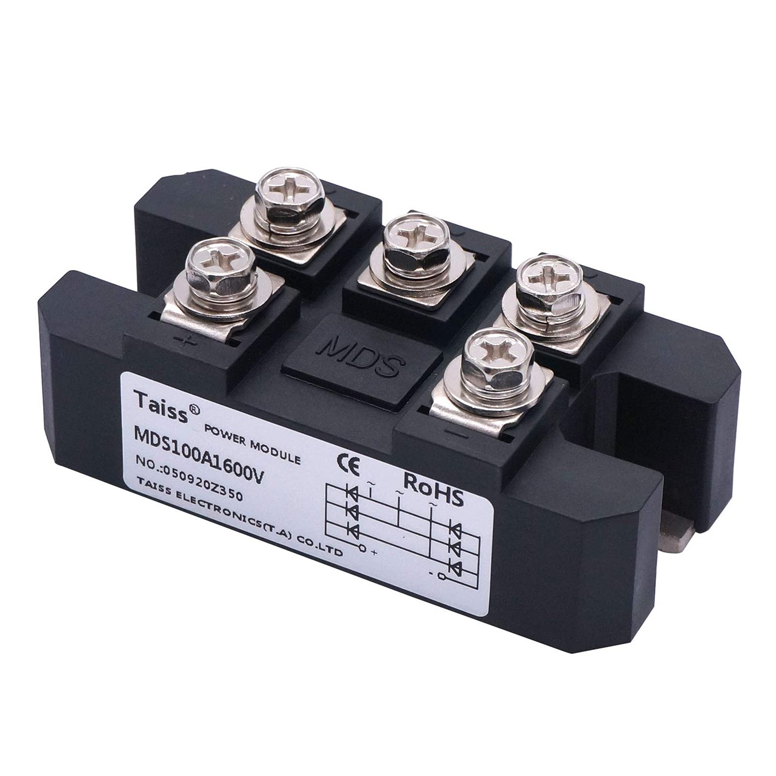 Module de diode 3 phases 1600V 100A pont de redressement triphasé à 5 bornes