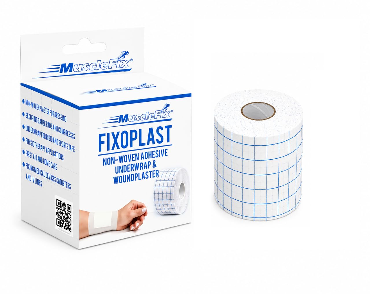 Fixoplast Underwrap Adhesive Tape Roll | Underwrap for Sports & Rigid Tape | Wound Dressing Fixation Tape | Secures Gauze Pads,Compresses & Medical Devices | First Aid Medical Tape (5Cm*5M)-image-8