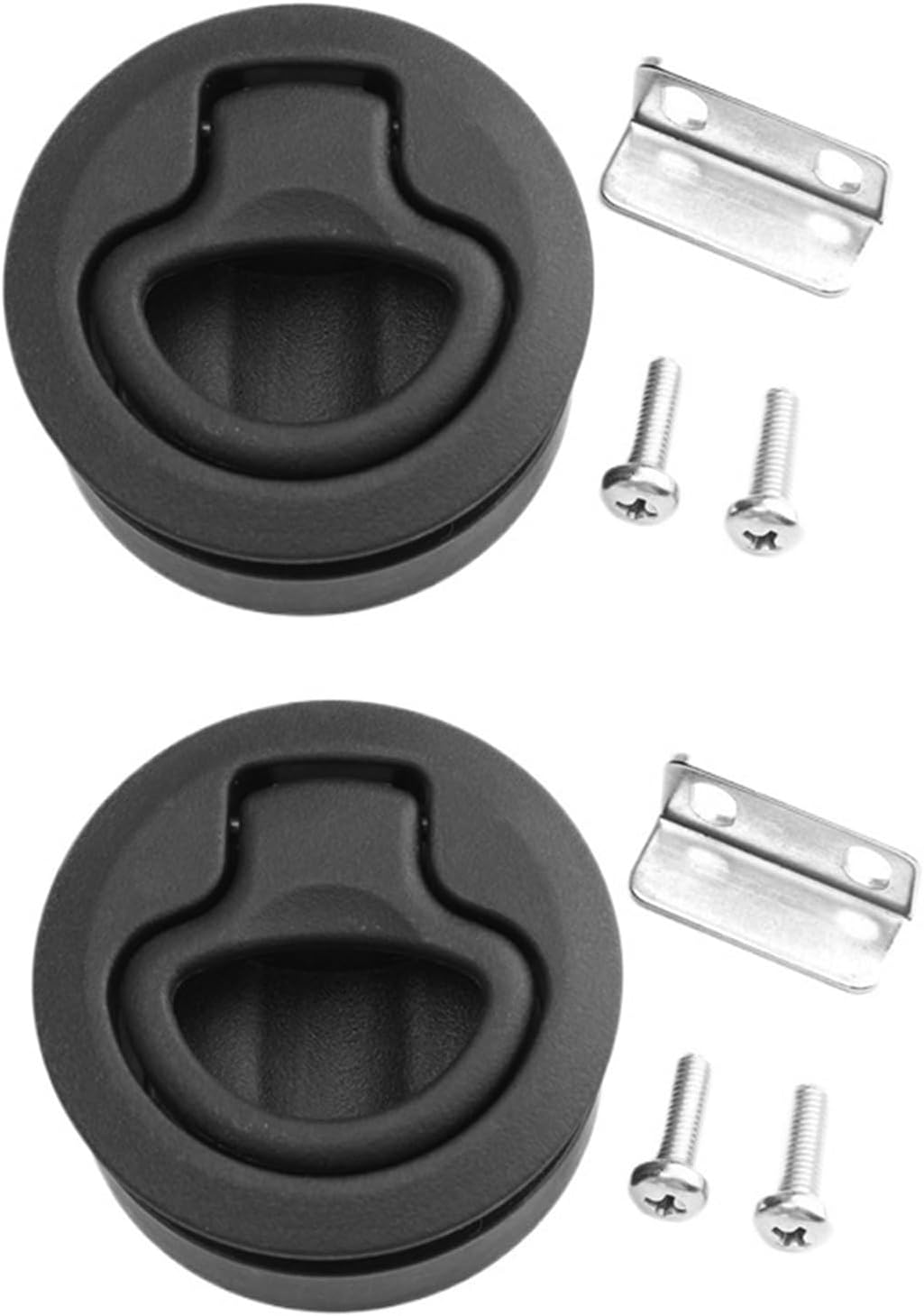 Flush Pull Latch 10pcs Slam Latch Hatch Round 1/2 Inch Door Replace for Boat Boor Latches Handle