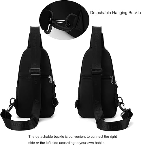 Miniatura 4 de zhongningyifeng Sling Chest Bag for Men and Women Small Shoulder Bag Nylon Waterproof Lightweight MINI Crossbody Daypack for Hiking Camping Outdoor