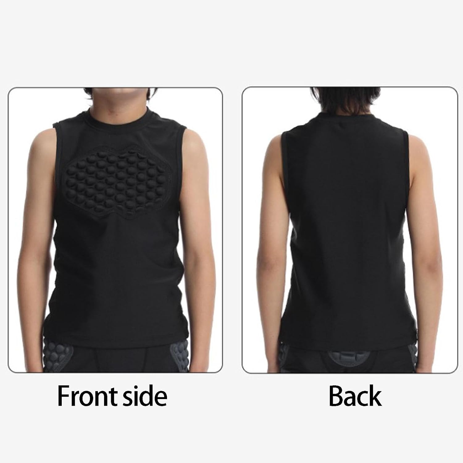 Fabric Sports Vest with Eva Padding Ideal for Youth Football Basketball and Rugger Training Soccer Gear
