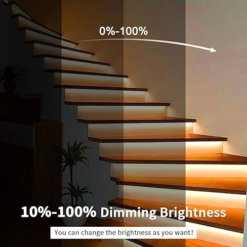 Miniatura 7 de VST Tira de luces LED COB de 16.4 pies, color blanco frío, 6500 K, cinta LED regulable de 12 V, 48 W, 2400 LED, Ra 93+, IP30, iluminación para