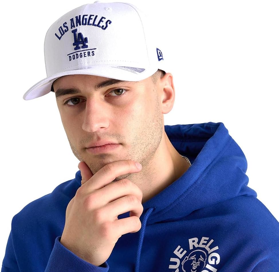 New Era LA Los Angeles Dodgers 9SEVENTY Stretch Fit Snapback Cap, Adjustable Hat White - Image 7