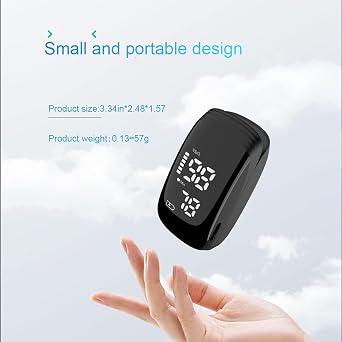Pulse Oximeter Fingertip, Rechargeable Blood Oxygen Saturation Monitor, Accurate Fast SpO2 Reading (Black)