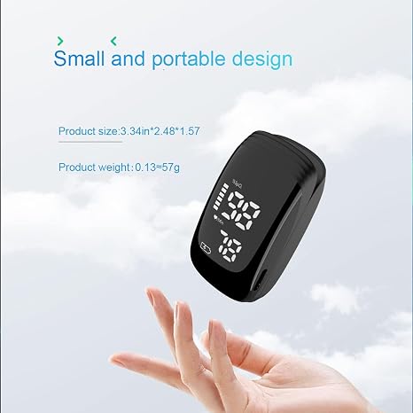 Pulse Oximeter Fingertip, Rechargeable Blood Oxygen Saturation Monitor, Accurate Fast SpO2 Reading (Black)