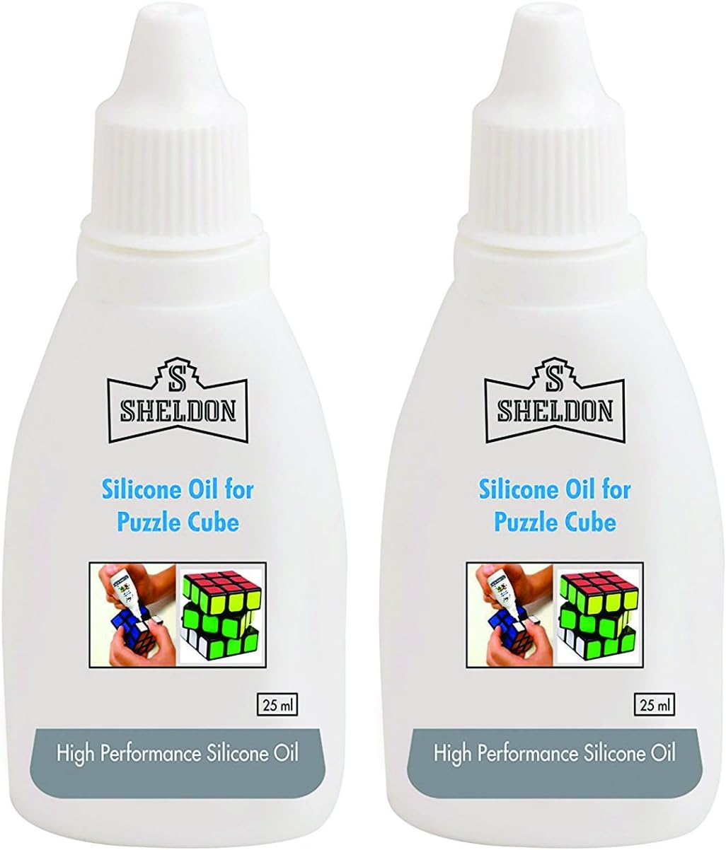 silicone oil for puzzle cube (25 ml) (combo of 2)- Multi color