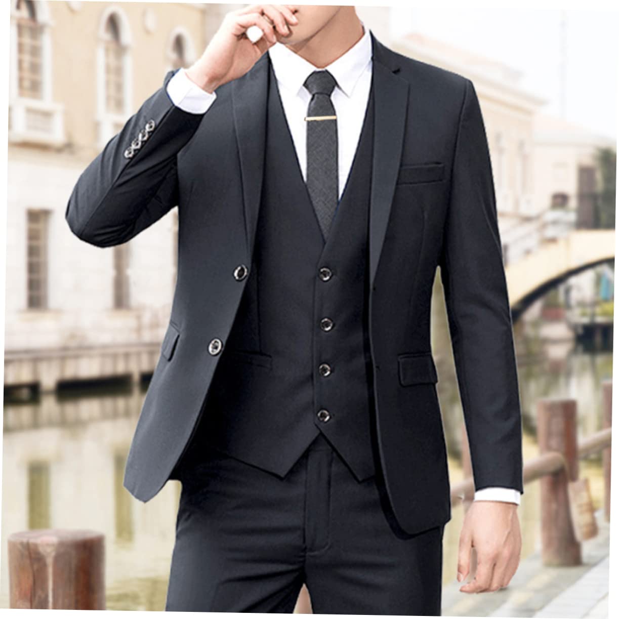 Pinza para Corbata de Camisa 3piezas Cobre Clip de Corbata para Hombre